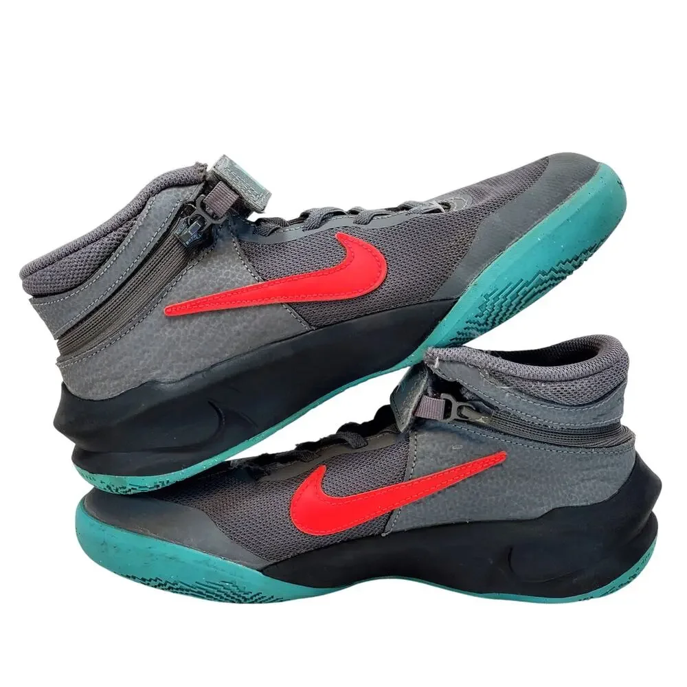 Nike Team Hustle D 10 Flyease Smoke Gray Youth Size 5Y